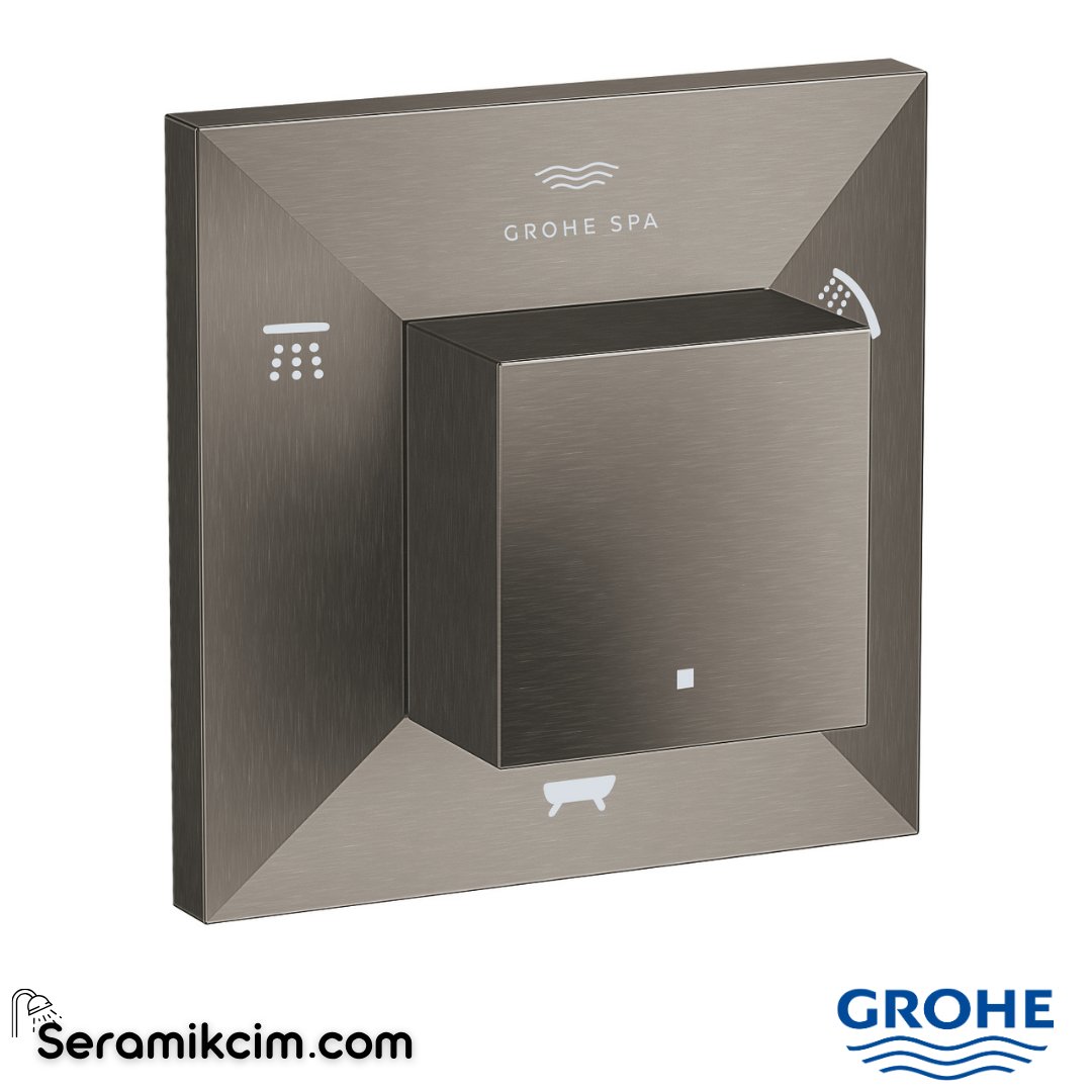 Grohe Allure Brilliant 5 Yollu Yön Değiştirici (Sıva Üstü Grubu), Fırçalı Sert Grafit 29399AL0