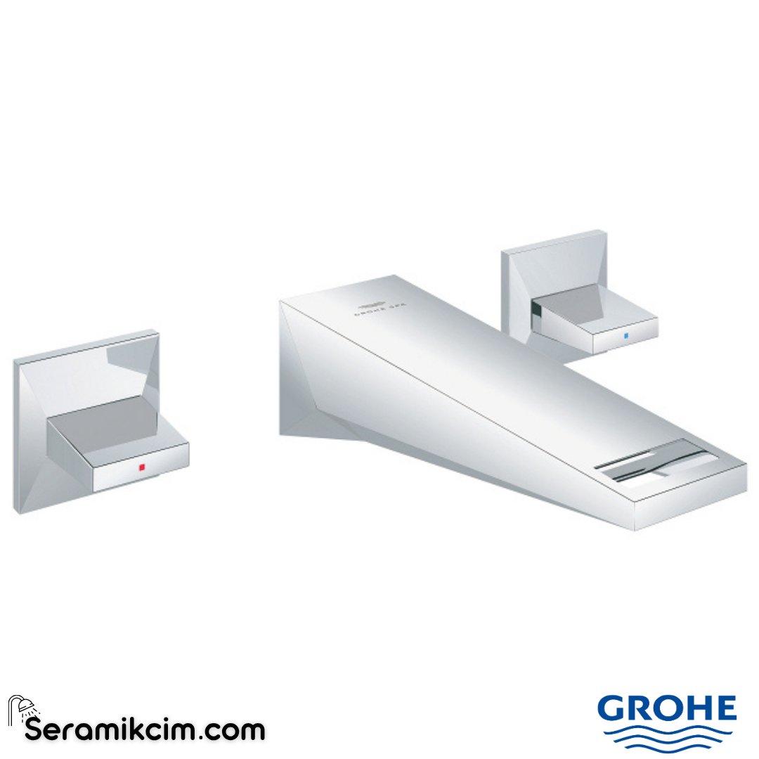 Grohe Allure Brilliant M-Boy, 3 Delikli Ankastre Lavabo Bataryası (Sıva Üstü Grubu) 20628000