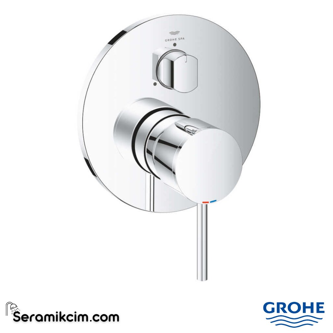 Grohe Atrio Ankastre Banyo/Duş Bataryası (Sıva Üstü Grubu) 3 Yollu Krom 24356000 - 24356000
