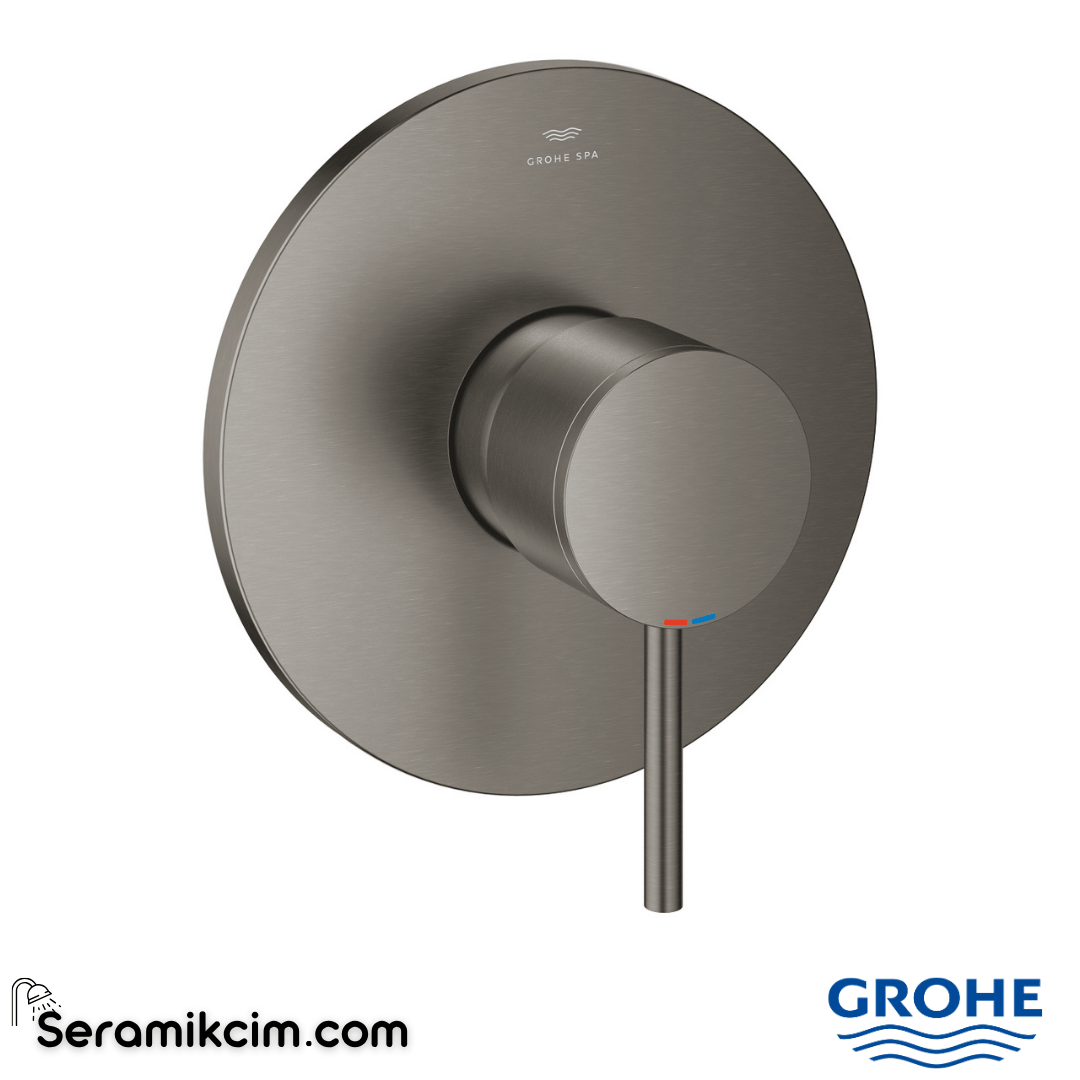 Grohe Atrio Ankastre Duş Bataryası (Sıva Üstü Grubu), Fırçalı Sert Grafit 24354AL0