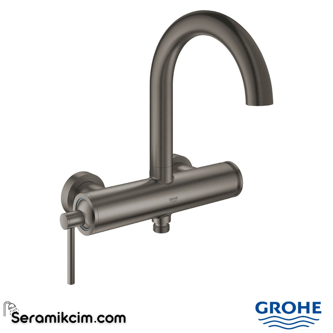 Grohe Atrio Banyo Bataryası, Fırçalı Sert Grafit 32652AL3