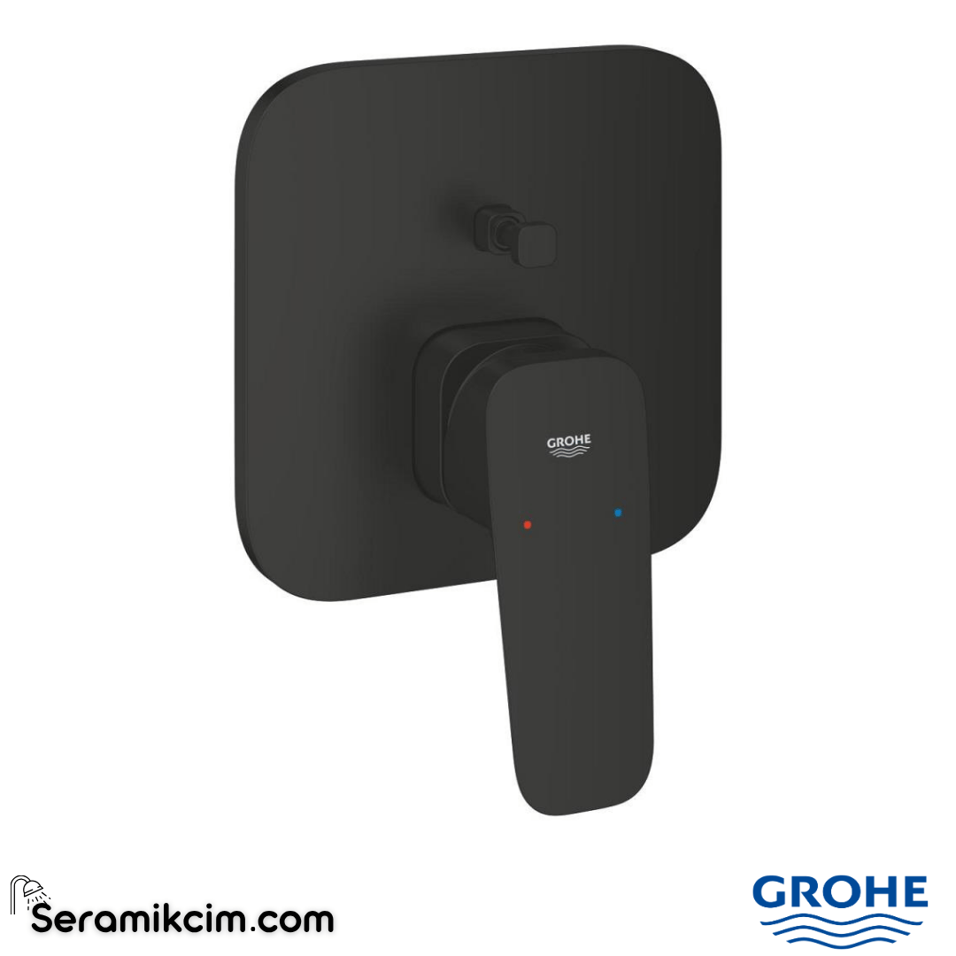 Grohe Cubeo Ankastre Banyo/Duş Bataryası, Mat Siyah (Sıva Üstü Grubu) 1017782430