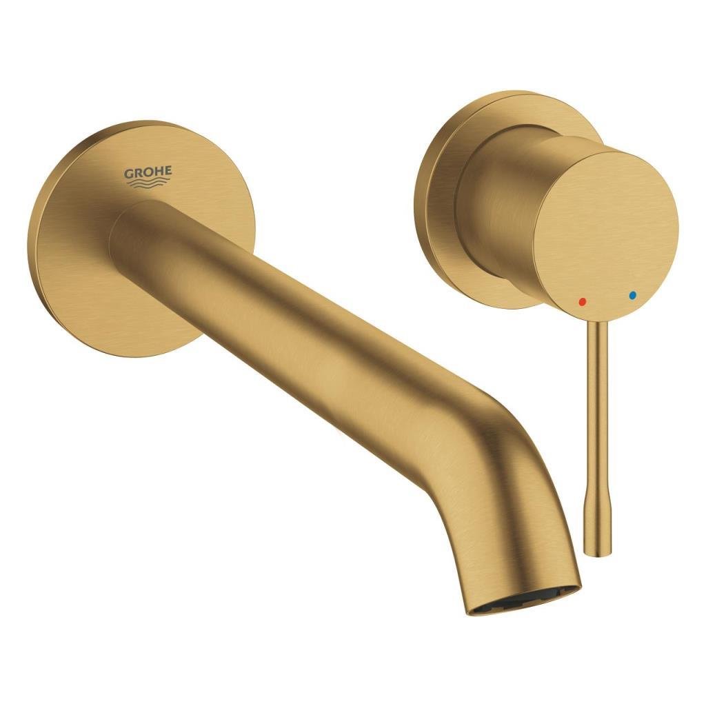 Grohe Essence Duvardan Ankastre Lavabo Bataryası L-Boyut (Sıva Üstü Grubu), Fırçalı Altın - 19967GN1