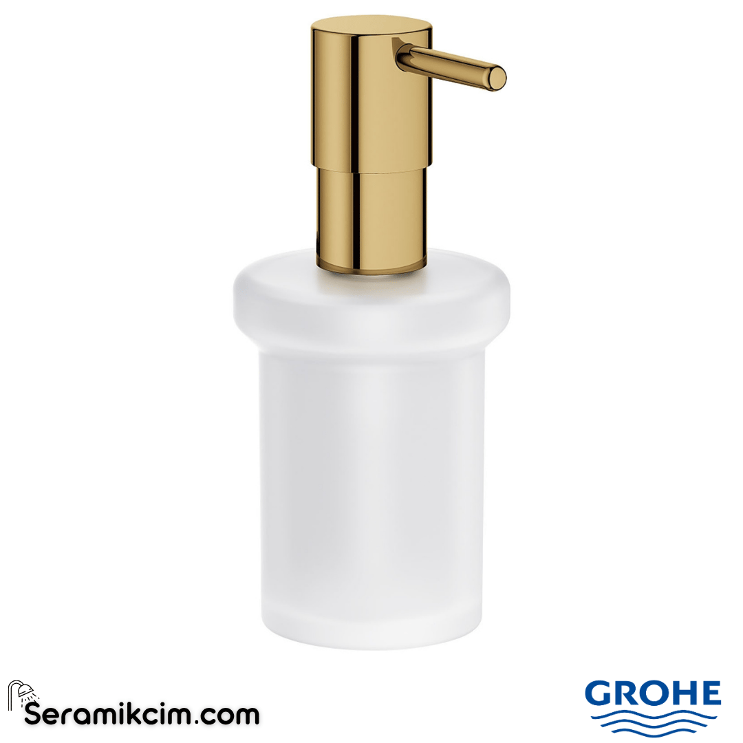 Grohe Essentials Duvara Monte Sıvı Sabunluk (Tutacağı Hariç), Parlak Altın 40394GL1