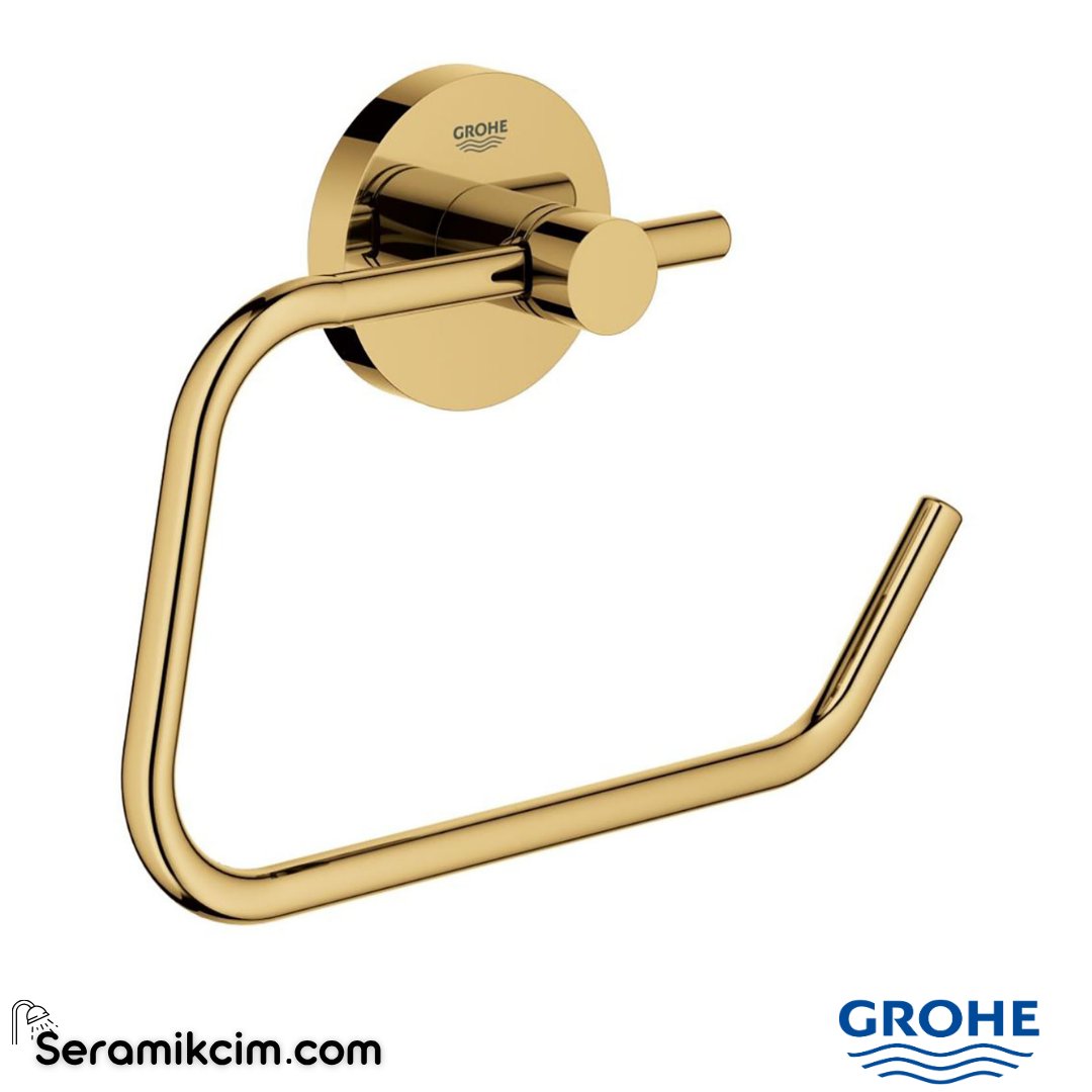 Grohe Essentials Tuvalet Kağıtlığı, Parlak Altın 40689GL1 - 40689GL1