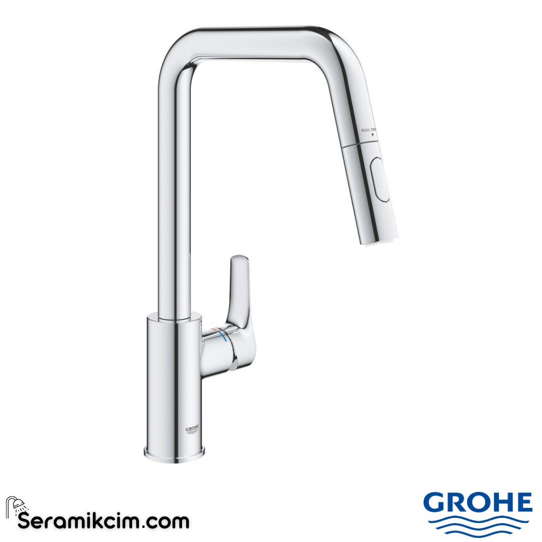 Grohe Eurosmart Kuğu Borulu Eviye Bataryası Krom 30619000 - 30619000