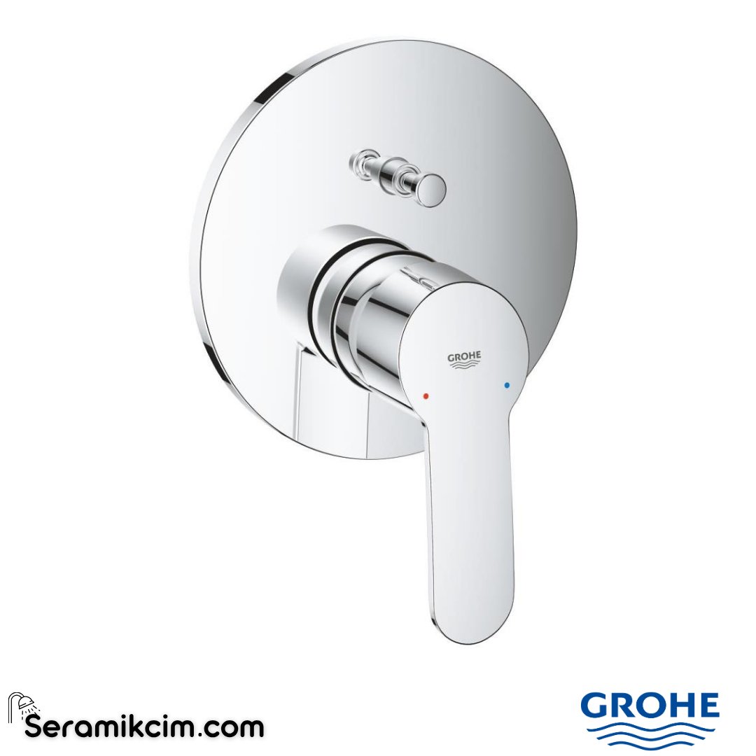 Grohe Eurostyle Cosmopolitan Ankastre Banyo Duş Bataryası (Sıva Üstü Grubu), 2 Yollu Krom 24052002 - 24052002