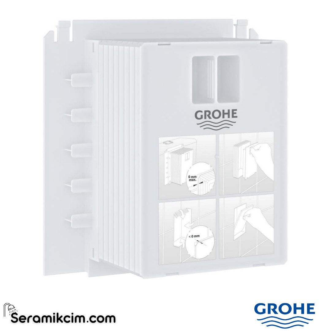 Grohe Gömme Rezervuar Panel Revizyonu İçin Kapak Şablonu 40911000 - 40911000