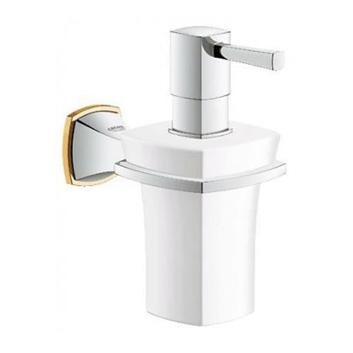 Grohe Grandera Seramik Sıvı Sabunluk Ve Tutacağı, Krom-Altın - 40627IG0
