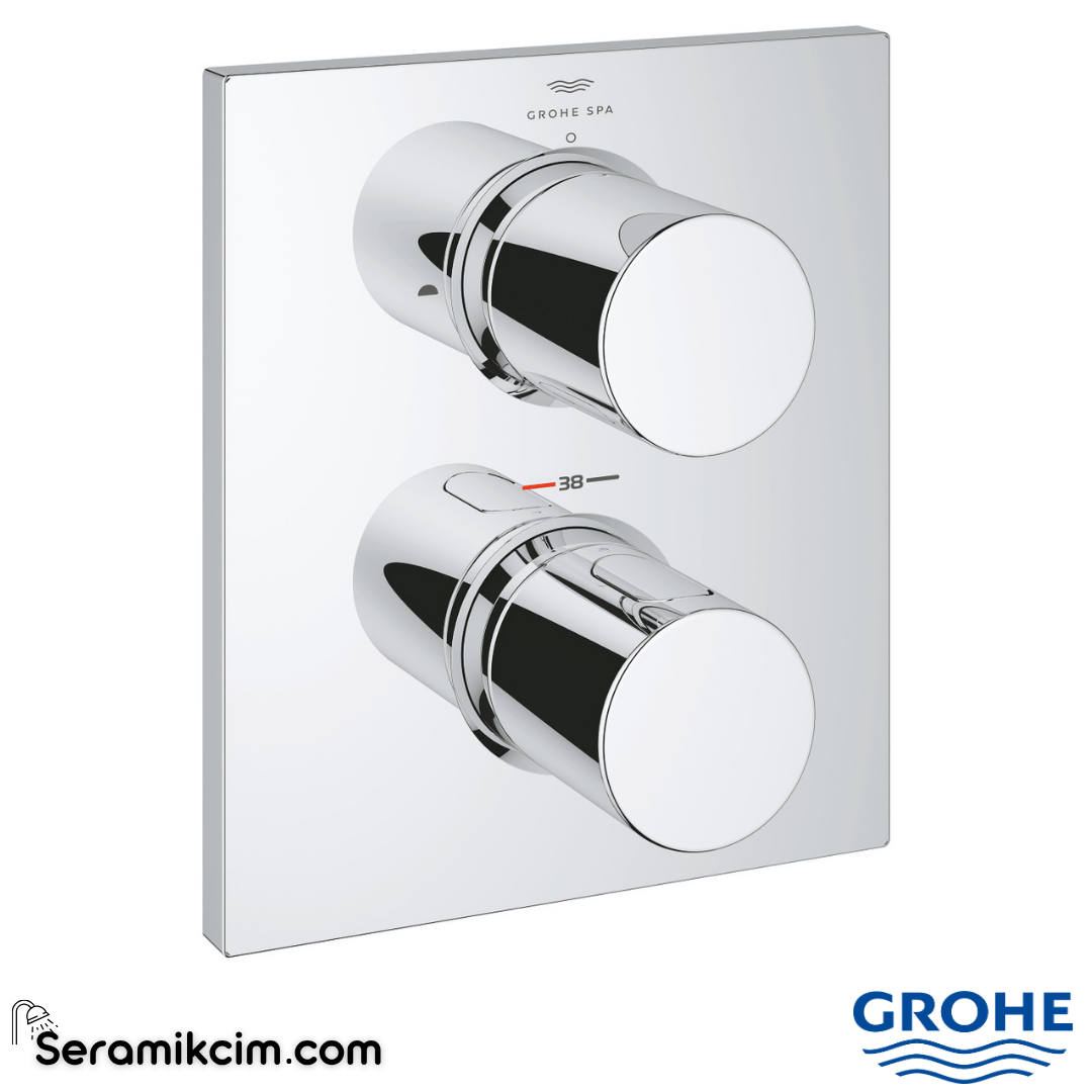 Grohe Grohtherm F Ankastre Termostatik Banyo Bataryası (Sıva Üstü Grubu) Krom 27618000 - 27618000