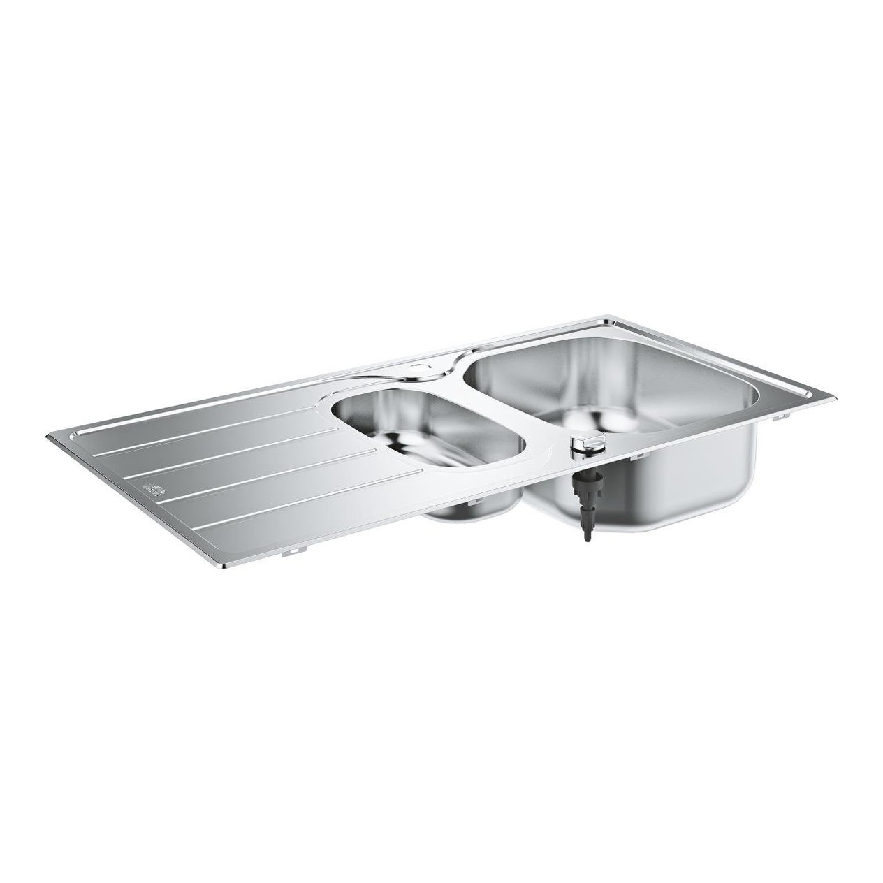 Grohe K200 Damlalıklı 1,5 Gözlü Eviye, Paslanmaz Çelik (96,5x50 cm) - 31564SD1 - 31564SD1