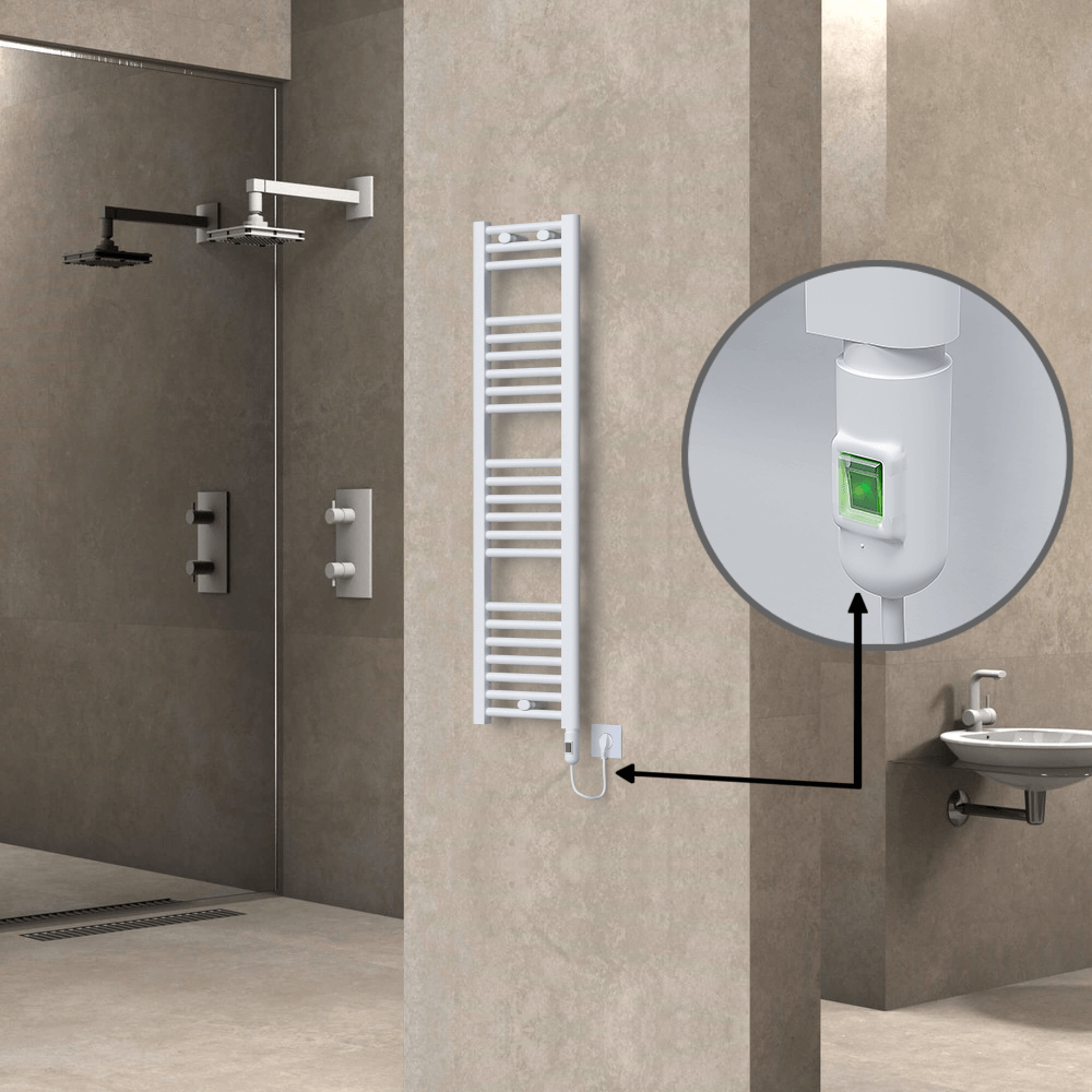 Haiti Elektrikli Havlupan 300x1200 Düz Beyaz Parlak (On/Off Düğmeli) 300 Watt