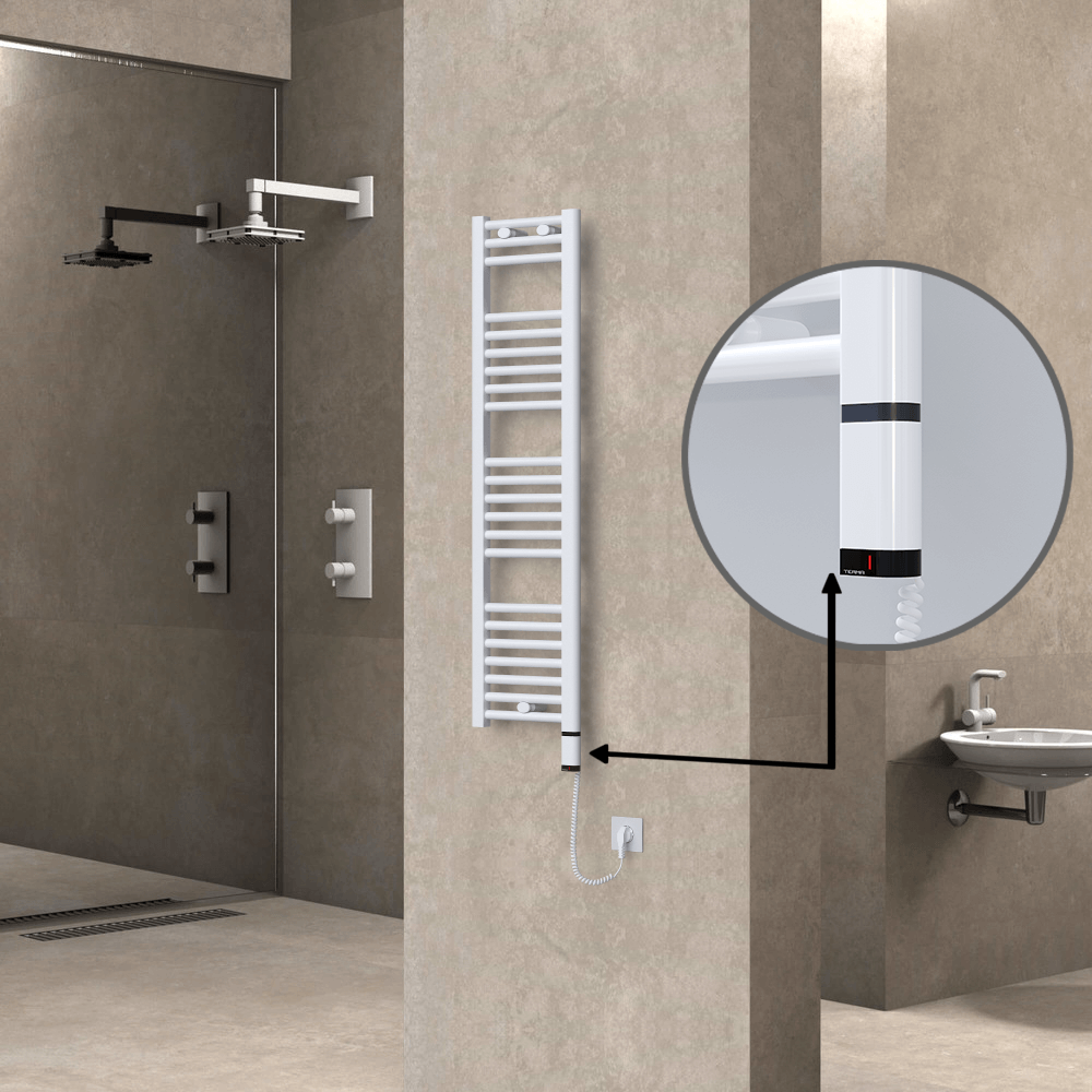 Haiti Elektrikli Havlupan 300x1200 Düz Beyaz Parlak (OneD On/Off ) Sağ 300 Watt