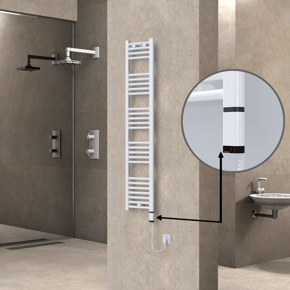 Haiti Elektrikli Havlupan 300x1500 Düz Beyaz Parlak (OneD On/Off ) Sağ 300 Watt