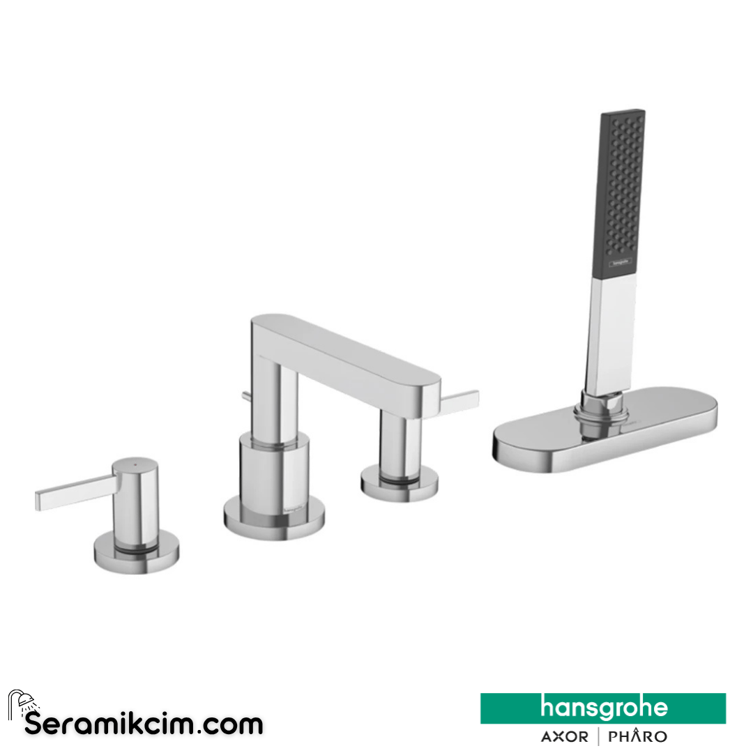 Hansgrohe 4 Delikli Küvet Bataryası Sbox İle Krom 76444000 - 76444000