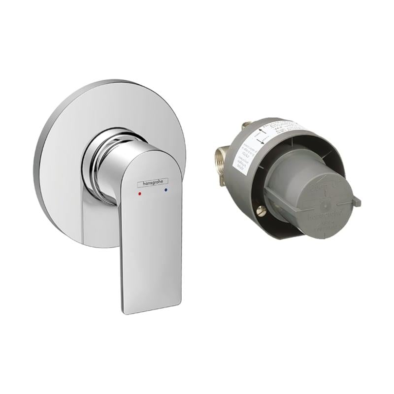Hansgrohe R Eviye Bataryasıris E Tek Kollu Duş Batarya Seti Ankastre (13620180 İç Set Dahil) 72658000 - 72658000