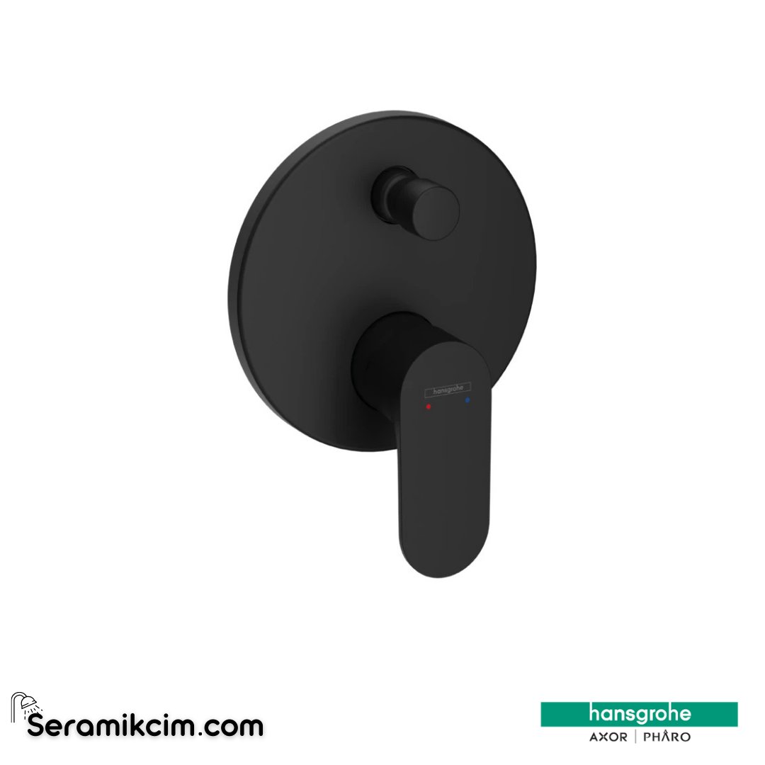 Hansgrohe Rebris E Eviye Bataryası S Tek Kollu Banyo Bataryası Ankastre (İbox İçin) Entegre Karışım Güvenliği En1717'Ye Göre Satin Siyah 72467670 - 72467670