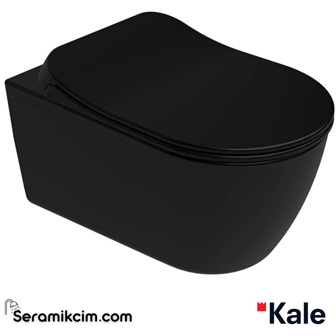 Kale Banyo Dove 2.0 Smart Asma Klozet Taharet Delikli+Ultra Slim Smart Kapak Mat Siyah - 310201100150