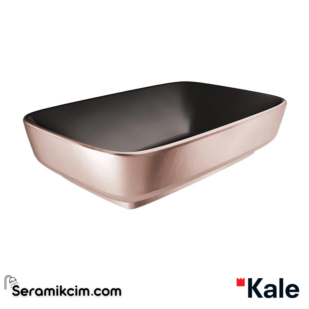 Kale Banyo Dove 60X40 Dikdörtgen Çanak Lavabo Mat Siyah-Bronz - 310200200621