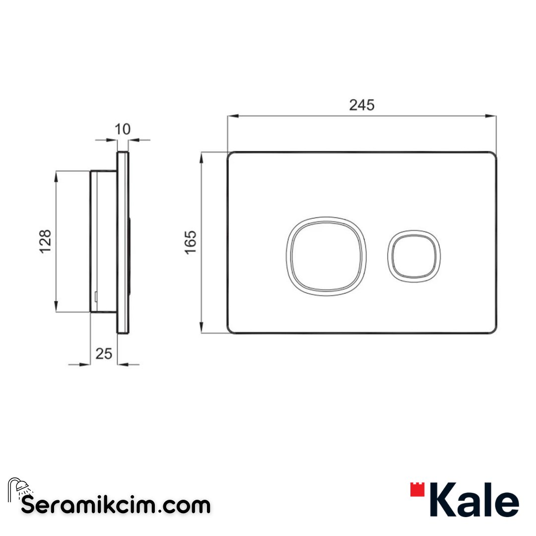 Kale Banyo Unıq Gömme Rezervuar Panel Palıssandro Altın - 310200500088