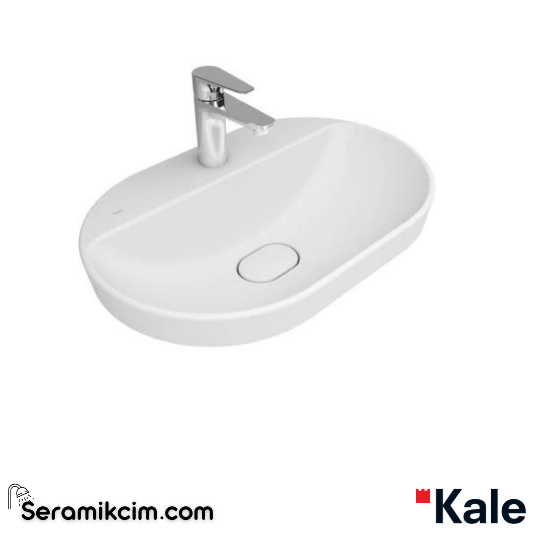 Kale Banyo Zero 2.0 60X40 Yarı Gömme Oval Lavabo Mat Beyaz - 310200200539