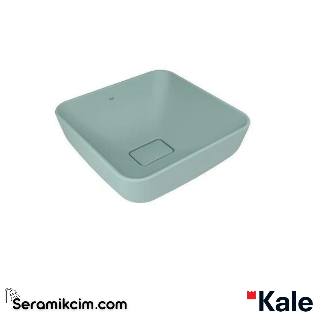 Kale Banyo Zero 2.0 40X40 Kare Çanak Lavabo Mat Adaçayı Yeşil - 310200200600