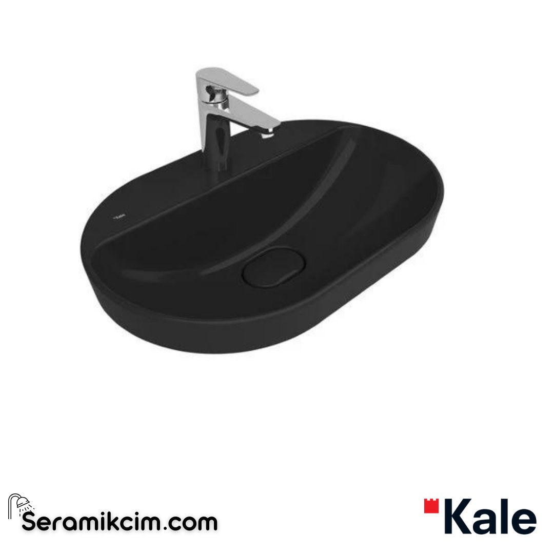 Kale Banyo Zero 2.0 60X40 Yarı Gömme Oval Lavabo Siyah - 310200200535