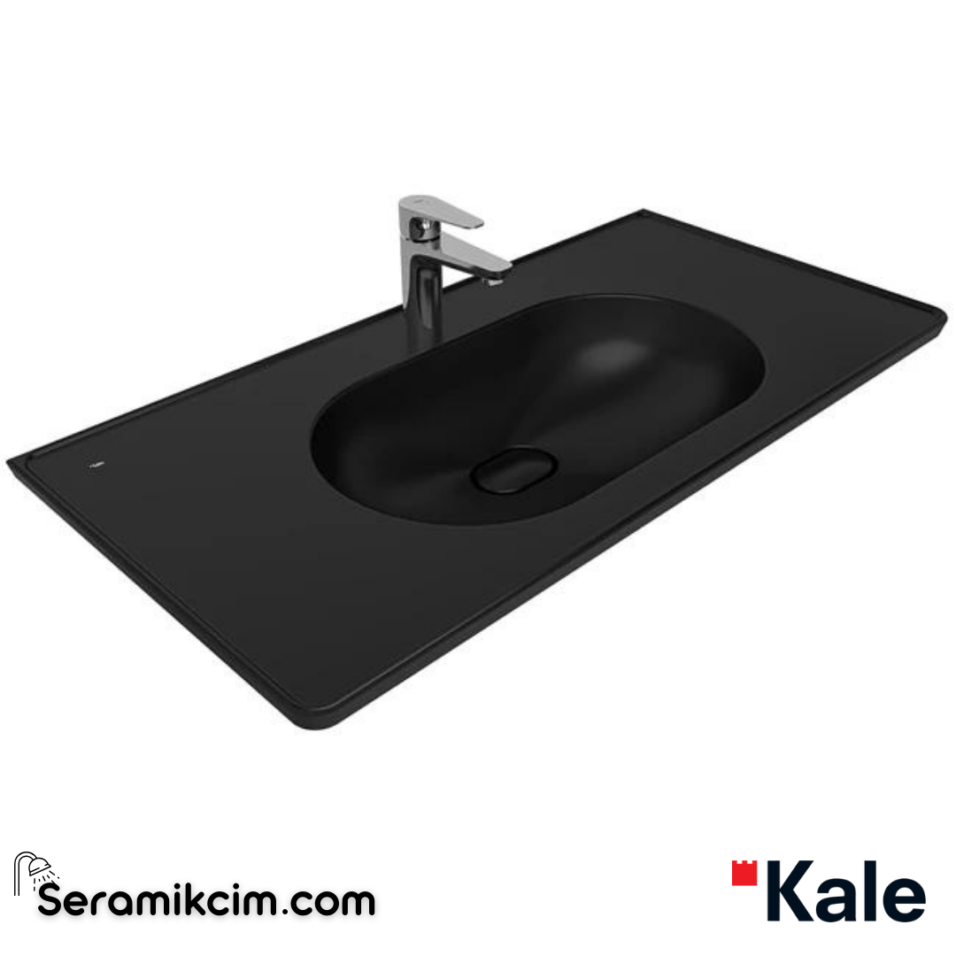 Kale Banyo Zero 2.0 100X50 Etajerli Lavabo Mat Siyah - 310200200434