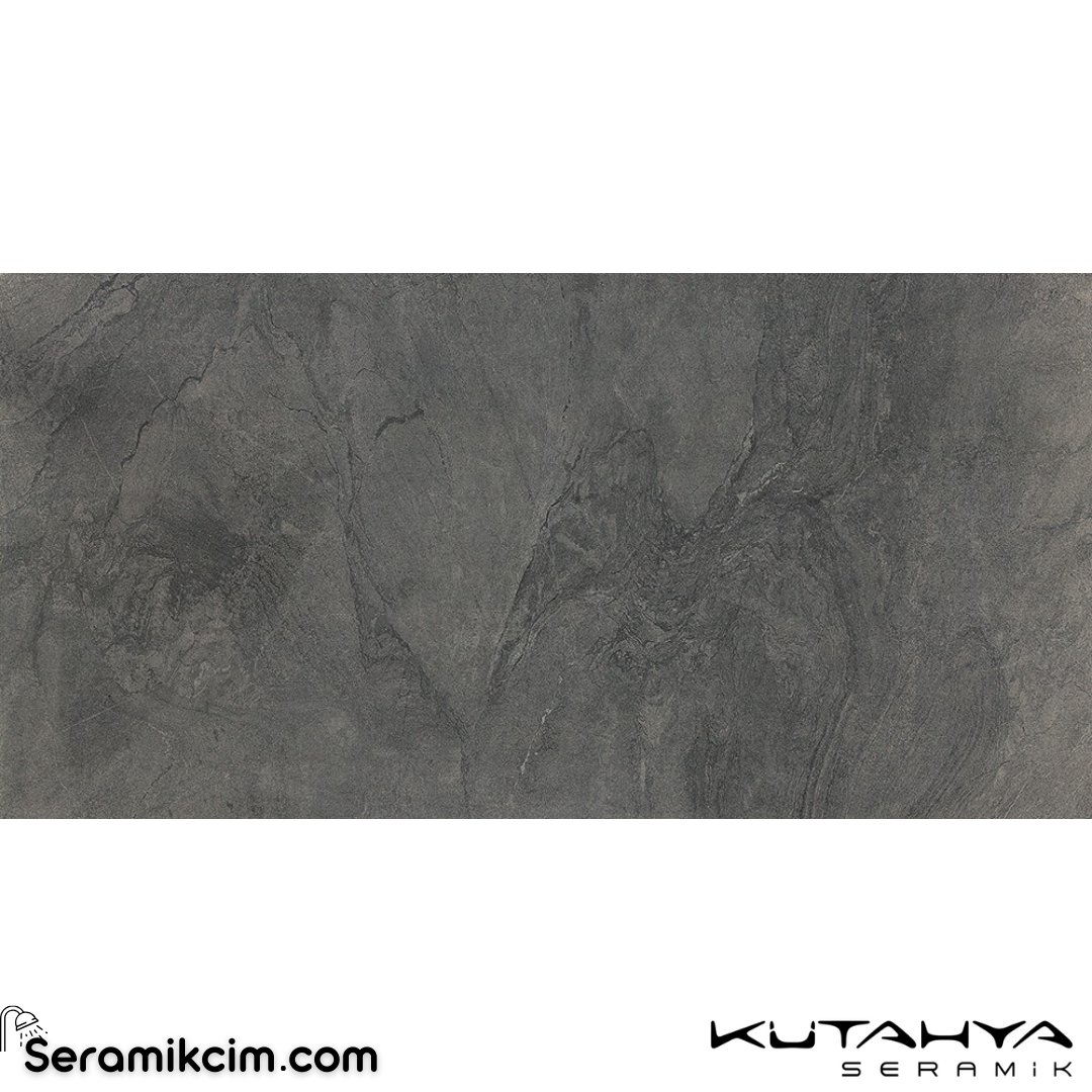 Kütahya Seramik 30x60 Atlantis Antrasit Parlak