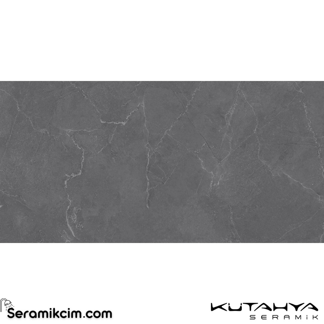 Kütahya Seramik 30x60 Pulpis Prime Koyu Gri Parlak