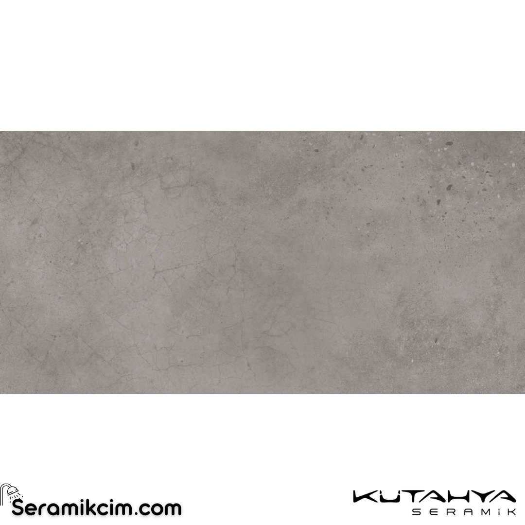 Kütahya Seramik 60x120 Delta Koyu Gri Rektifiye