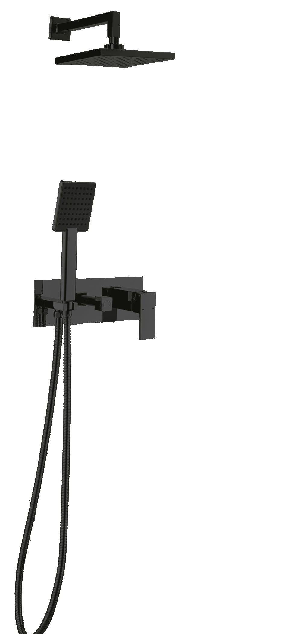 Newarc  Aqua Ankastre Banyo Bataryası Seti Siyah 851141B