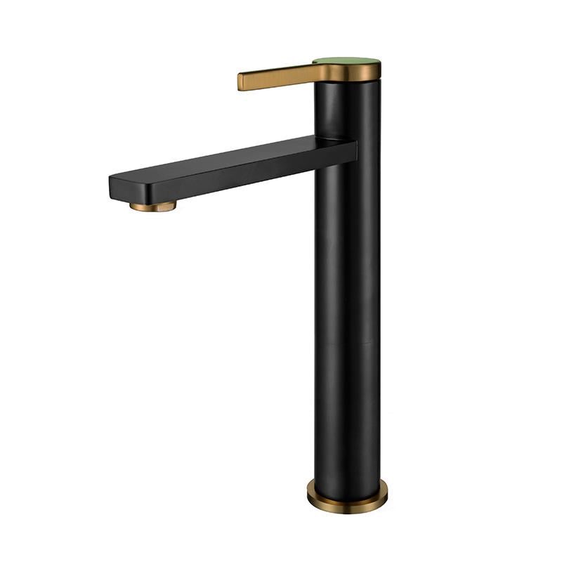 Newarc Bold Çanak Tipi Lavabo Bataryası Siyah/Mat Altın 910001BM