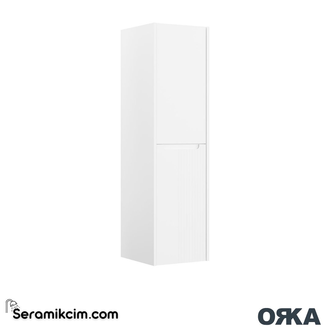 Orka Biella 40cm Boy Dolabı Sağ Mat Beyaz - ORK.BYD1065