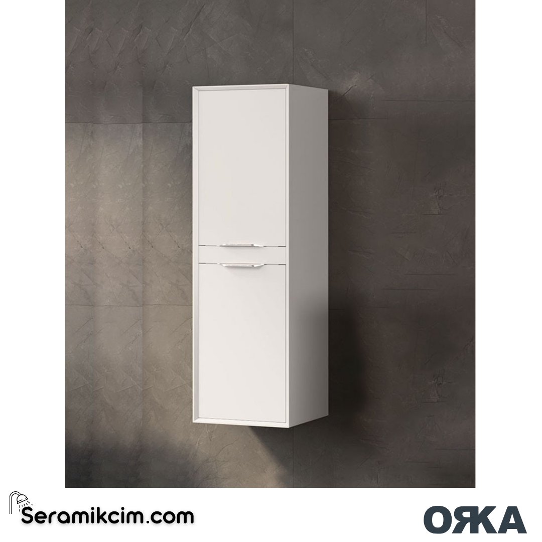 Orka Clay 40cm Boy Dolabı (Sağ-Sol) Beyaz - ORK.BYD1097
