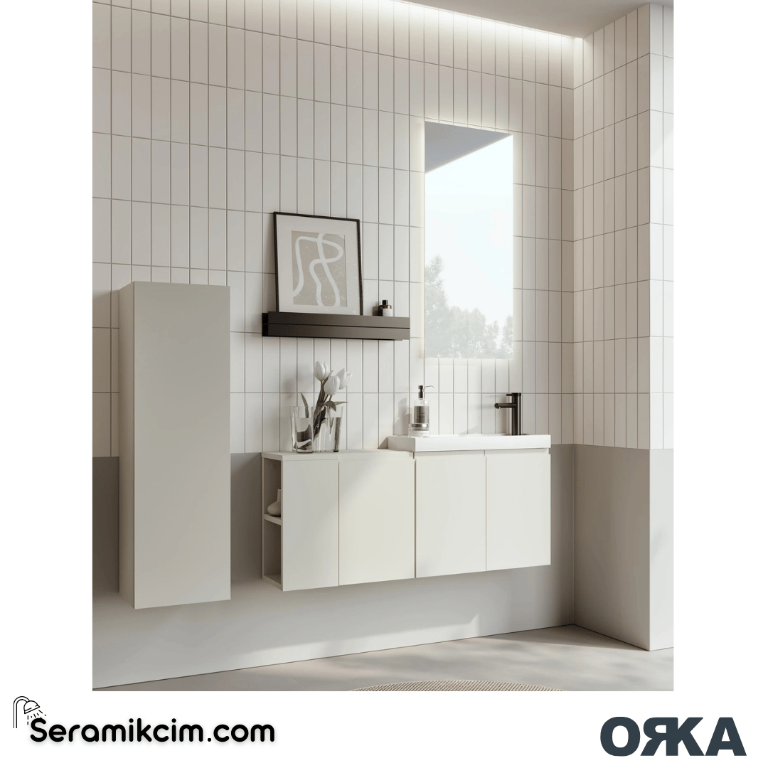 Orka Ferla 30cm Boy Dolabı (Sağ-Sol) Mat Kaşmir - ORK.BYD1101