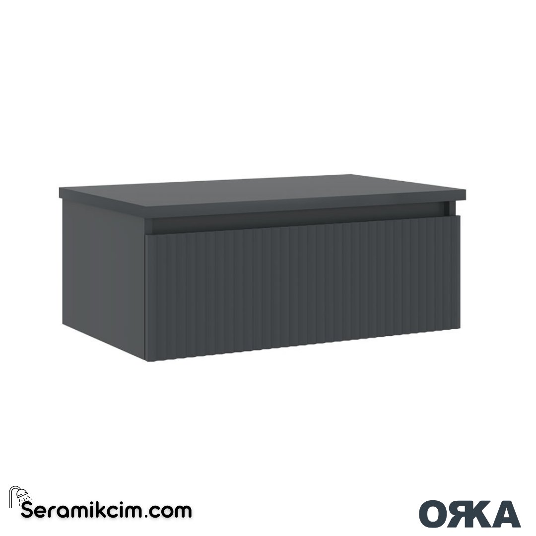 Orka Lentia 80cm Alt Yan Modül Konsol Mat Antrasit - ORK.BYD1241