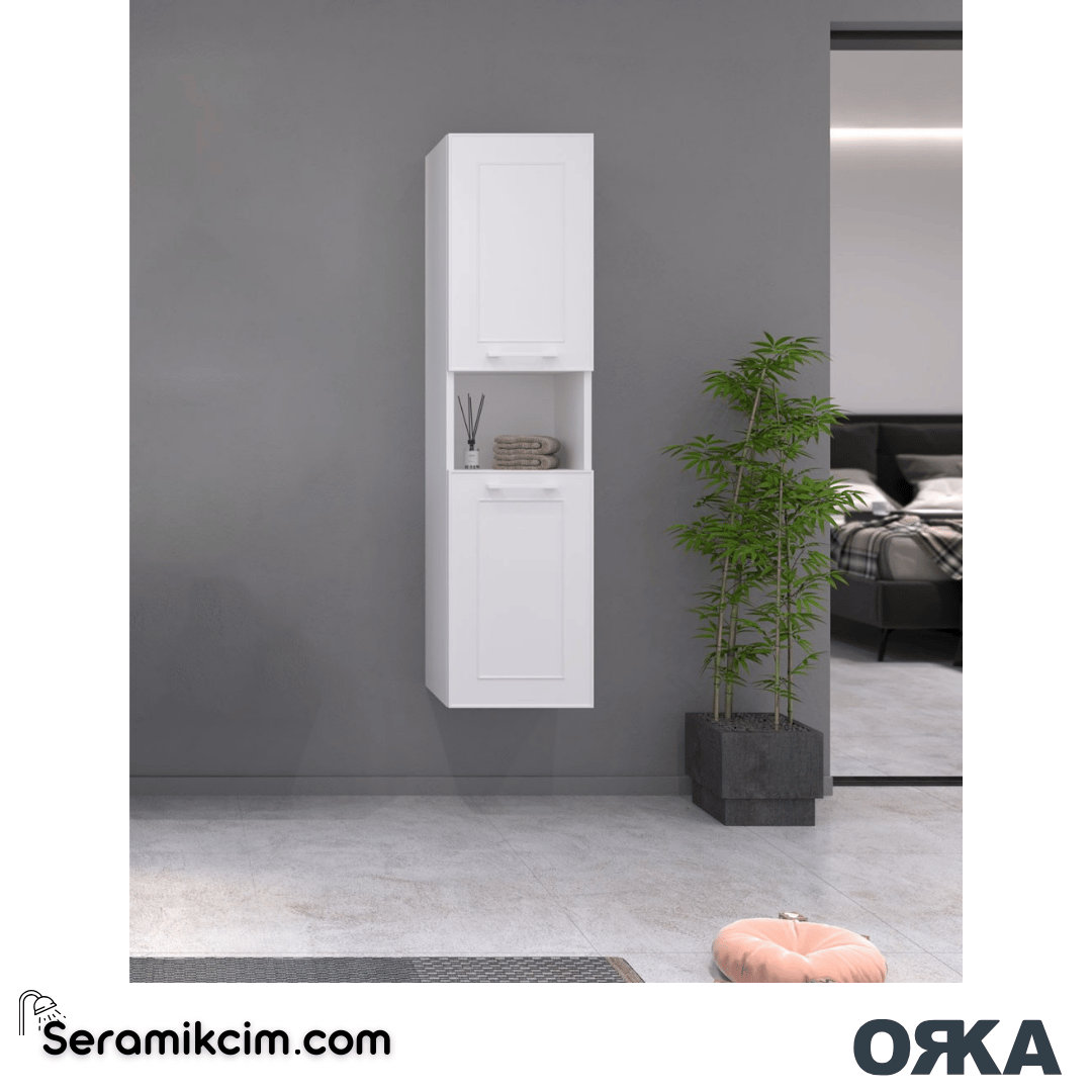 Orka Limpo 35cm Boy Dolabı (Sağ-Sol) Mat Beyaz - ORK.BYD1117