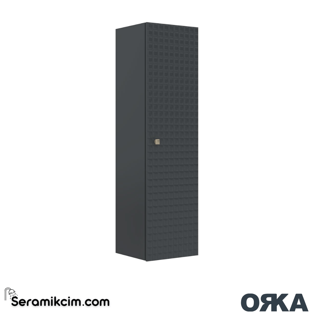 Orka Lipari 40cm Boy Dolabı (Sağ-Sol) Mat Antrasit - ORK.BYD1077