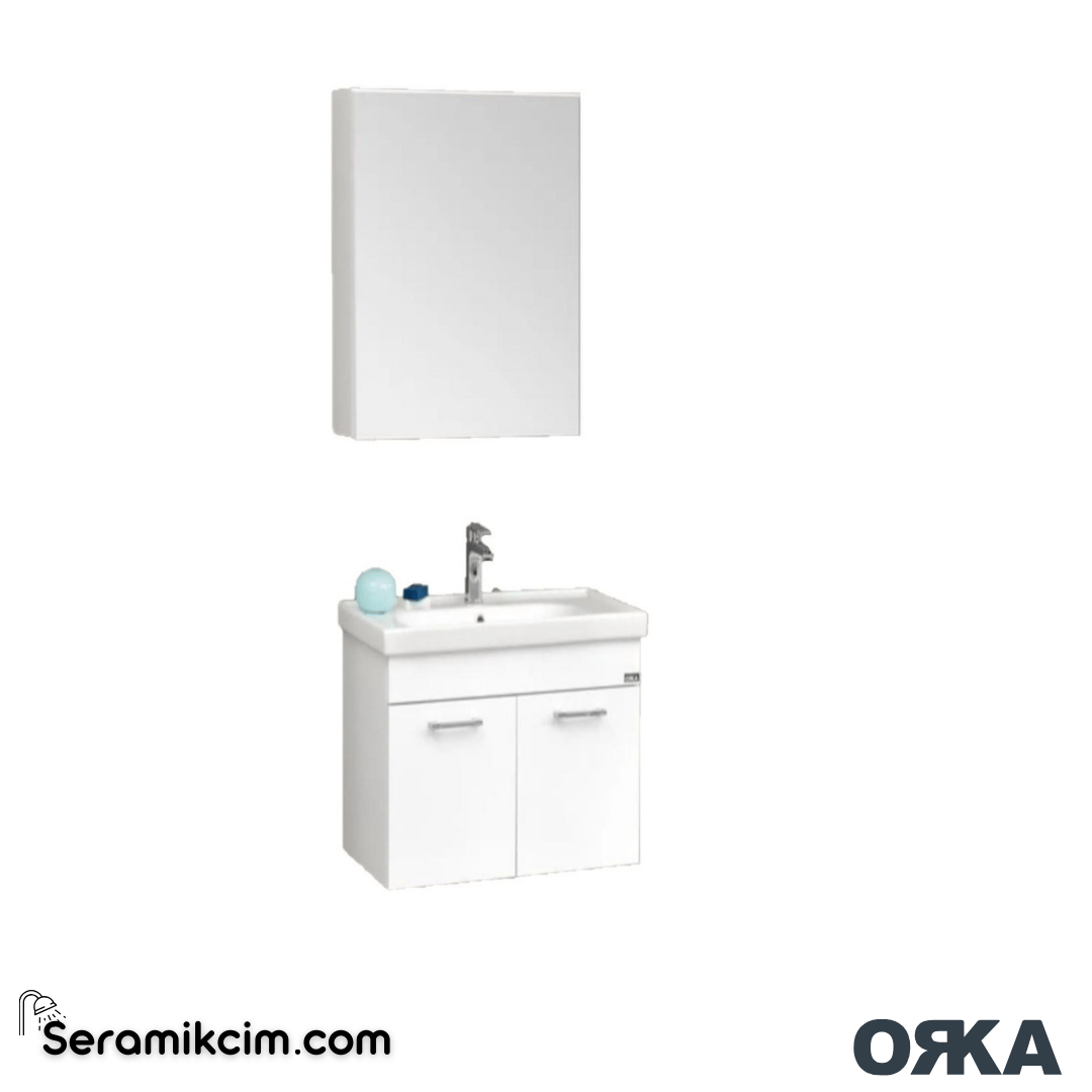 Orka Mars 65cm Banyo Dolabı Set Beyaz - ORK168.65.01.TKM