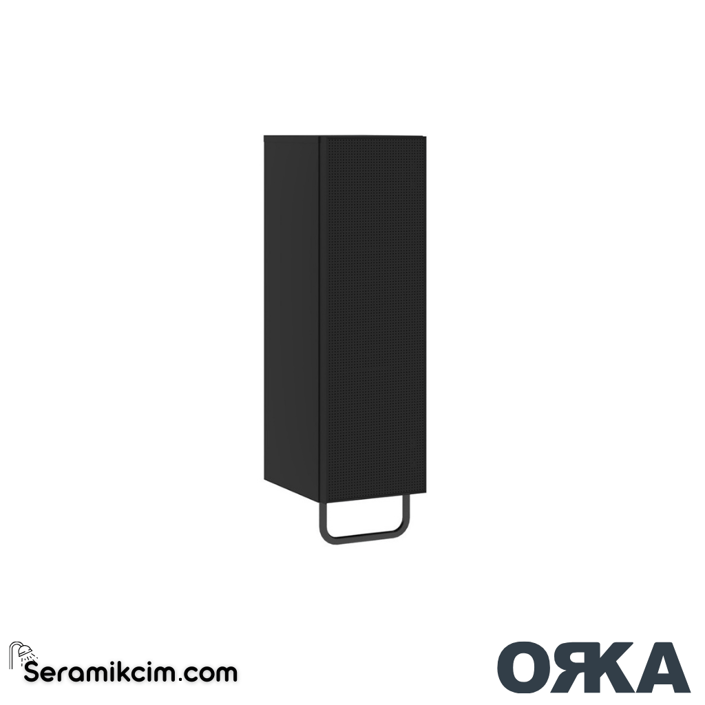 Orka Noto 30cm Kapaklı Havluluklu Boy Dolabı Sol Mat Sarı - ORK.BYD1224