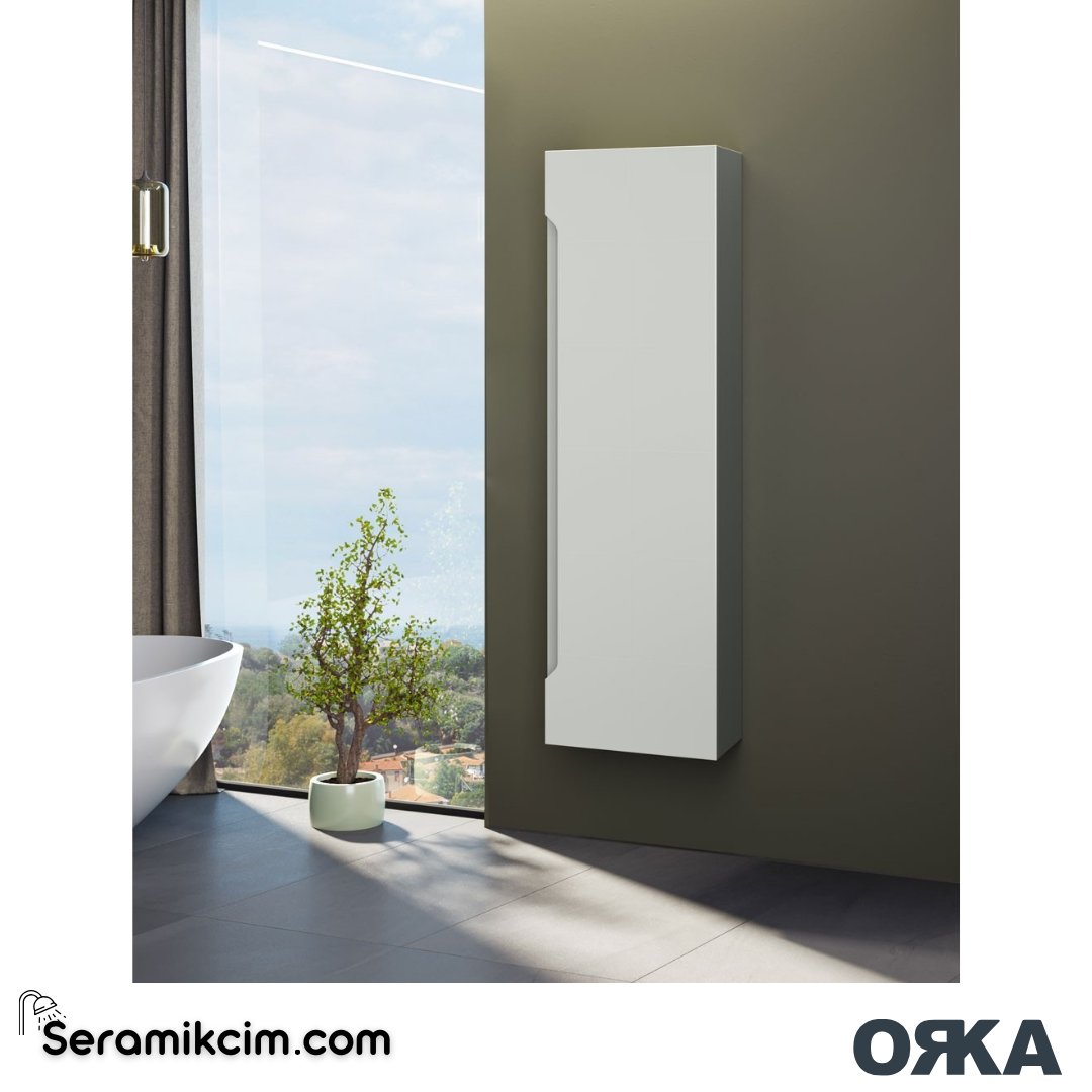 Orka Varna 40cm Boy Dolabı (Sağ-Sol) Mat Beyaz - ORK.BYD1169
