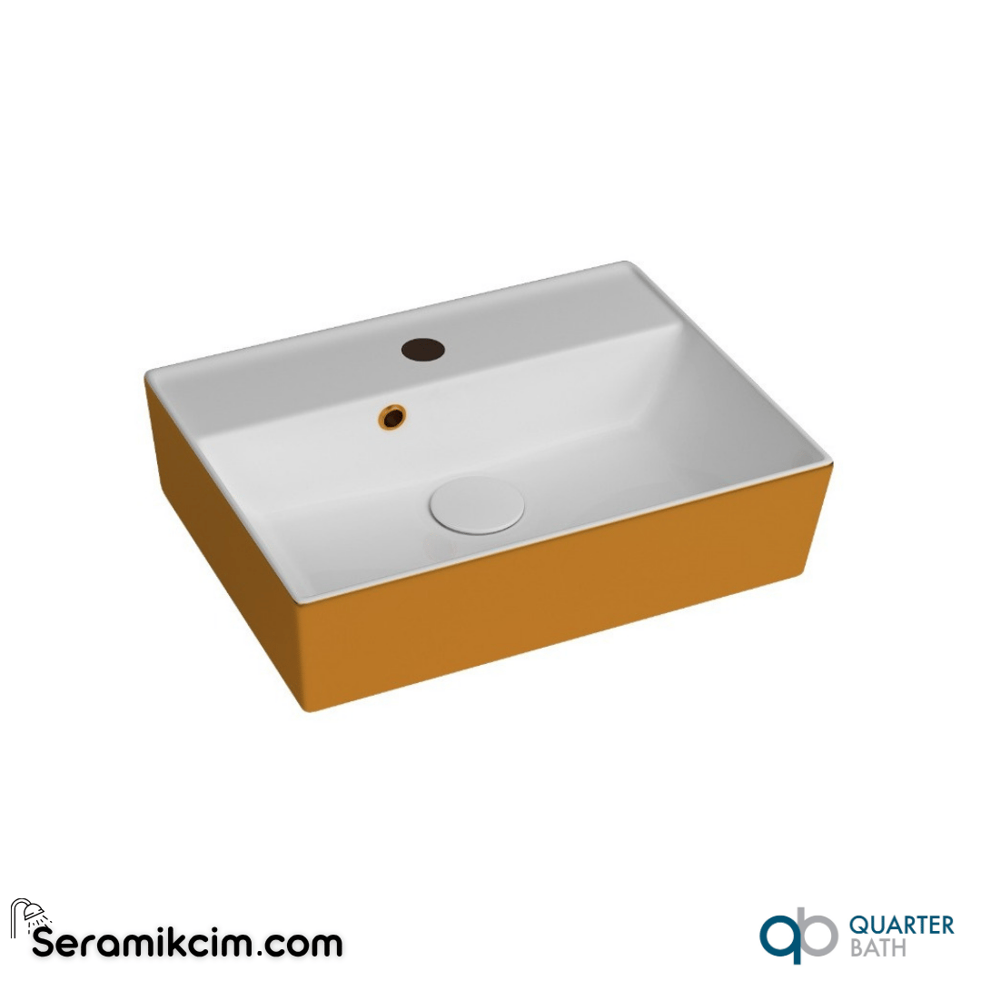 Quarter Bath 50cm Cross Line Çanak Lavabo Altın - 70CL23050.20.1.3.01