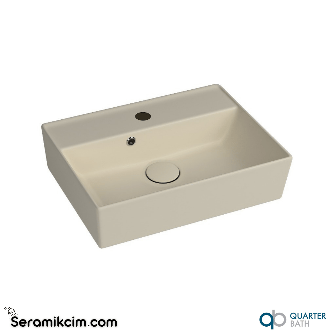 Quarter Bath 50cm Cross Line Çanak Lavabo Fildişi - 70CL23050.07.1.3.01
