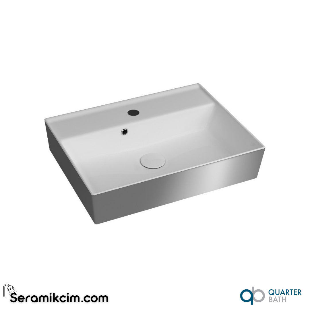 Quarter Bath 50cm Cross Line Çanak Lavabo Platin - 70CL23050.21.1.3.01