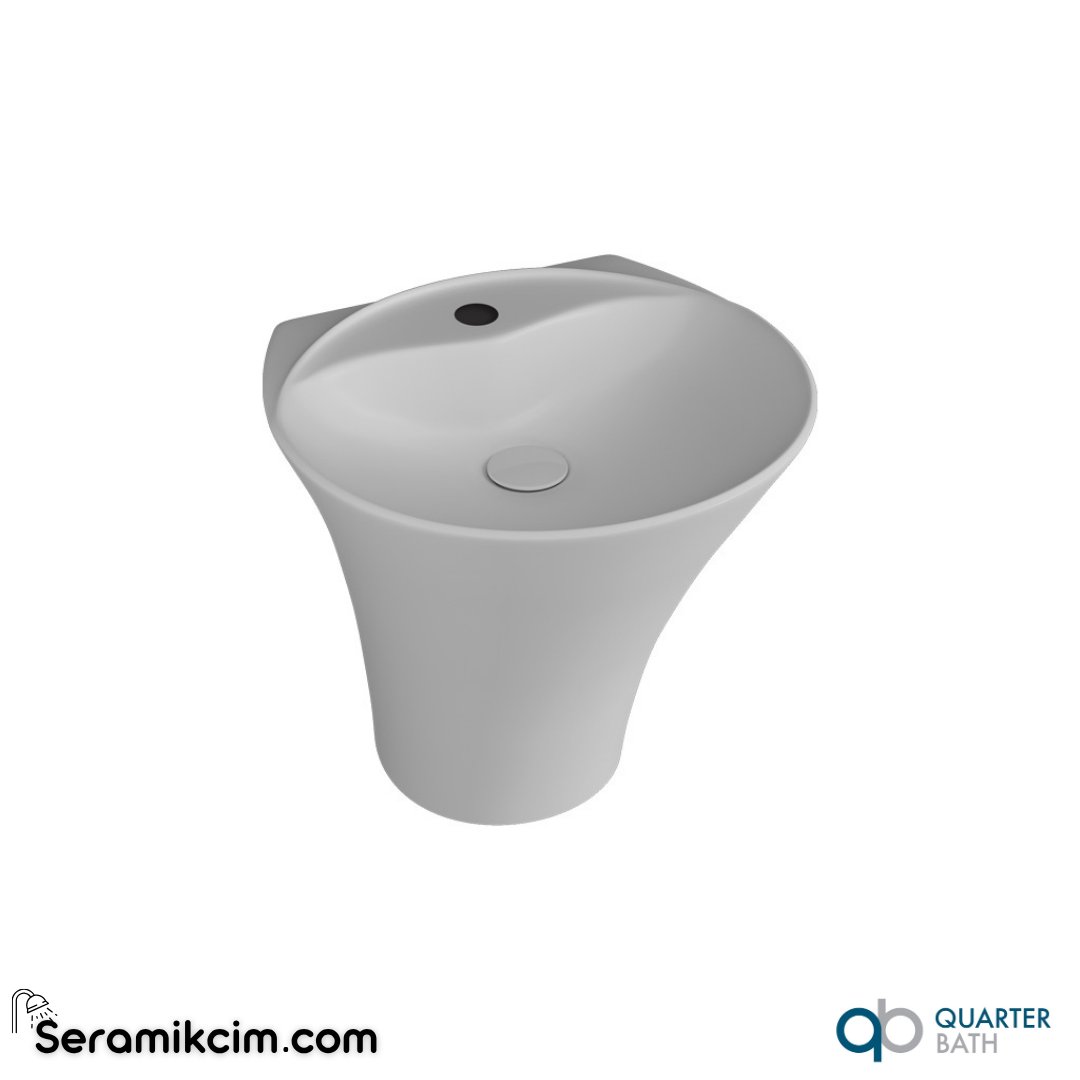 Quarter Bath Concorde Asma Monoblok Lavabo Mat Beyaz - 70CO26001.06.1.3.01