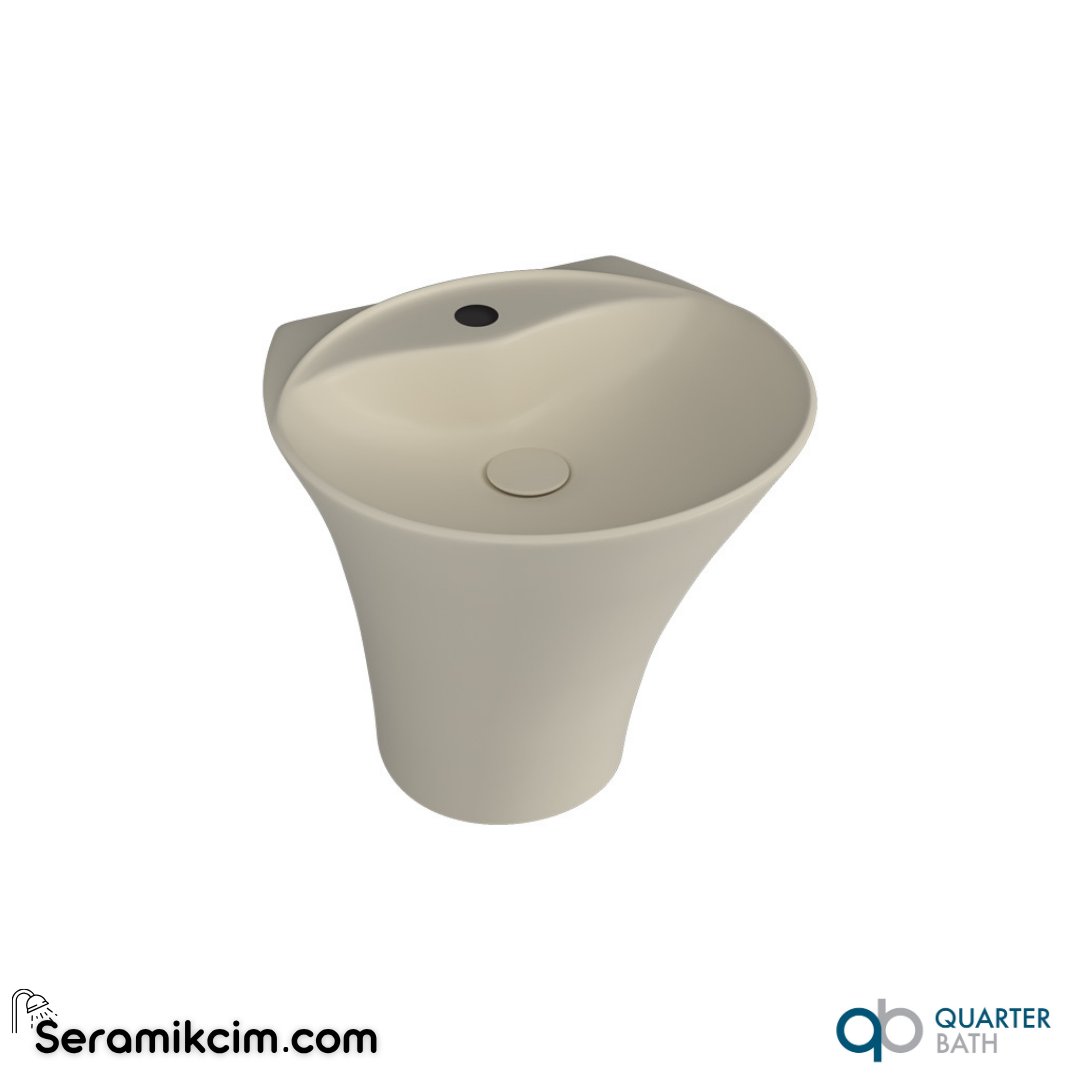 Quarter Bath Concorde Asma Monoblok Lavabo Fildişi - 70CO26001.07.1.3.01