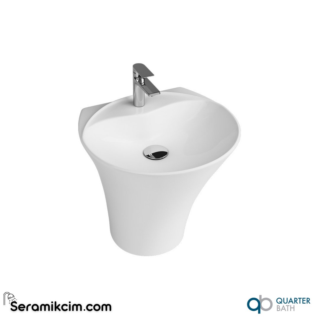Quarter Bath Concorde Asma Monoblok Lavabo Beyaz - 70CO26001