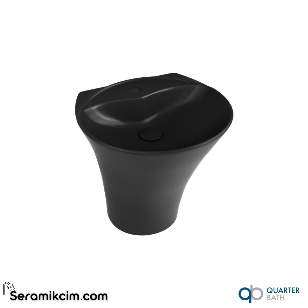 Quarter Bath Concorde Asma Monoblok Lavabo Mat Siyah - 70CO26001.01.1.3.01