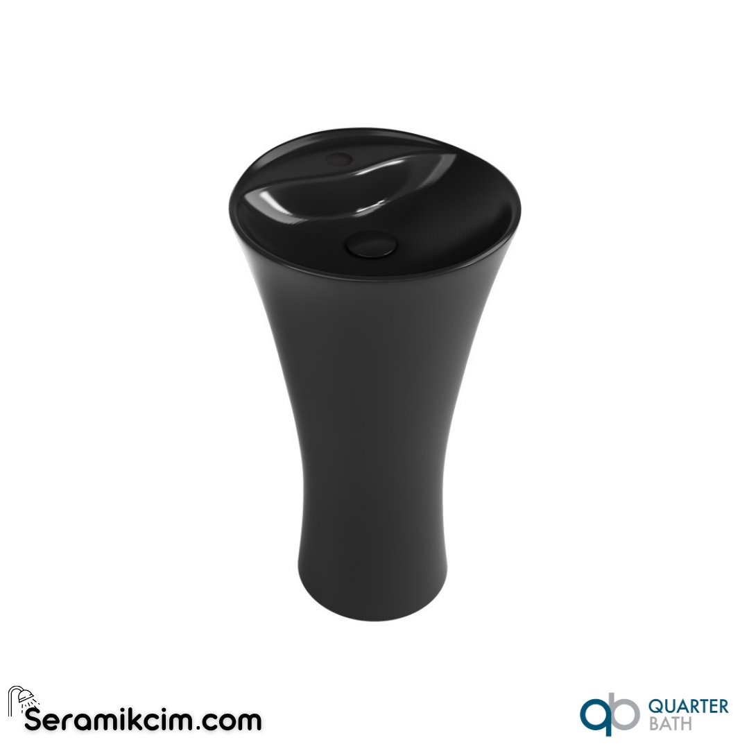 Quarter Bath Concorde Monoblok Lavabo Parlak Siyah - 70CO26002.30.1.3.01